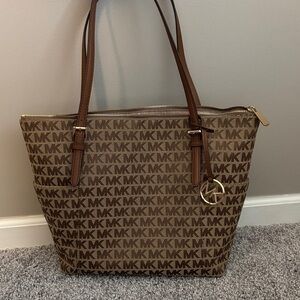 Michael Kors Monogram Brown Tote